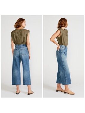 Etica Devon Wide Leg Crop Jeans in Birch Creek Size 27